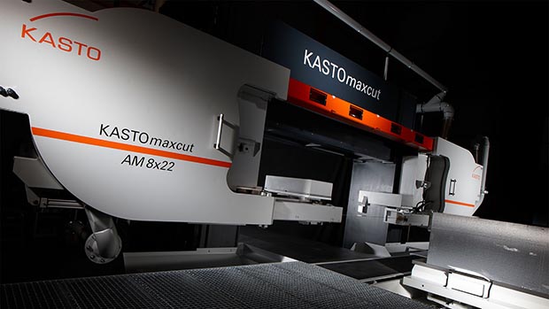 KASTOmaxcut AM 8x22 – feingewuchtete Antriebselemente und speziell entwickelte Bandführungen ermöglichen hohe Schnittgeschwindigkeiten und Schnittleistungen.