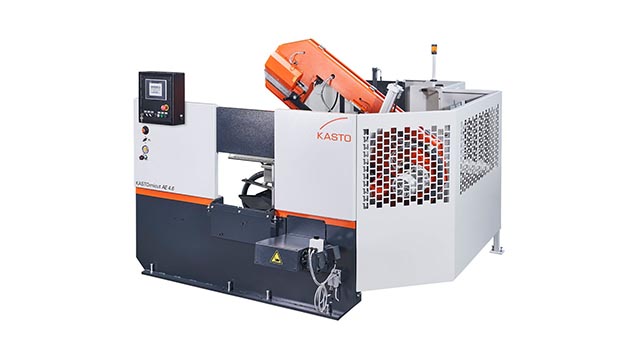 KASTOmicut AE 4.6 für automatische Geradschnitte bis +45° und Gehrungsschnitte bis +60° im halbautomatischen Betrieb