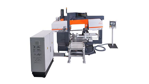KASTOmiwin U 4.6 semi-automatic bandsaw for precise straight and mitre cuts in steel, stainless steel, and tool steel