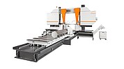 Halbautomatische KASTOhba U Bandsäge mit hydraulischem Horizontalspannstock und Freihubeinrichtung für effizientes Arbeiten