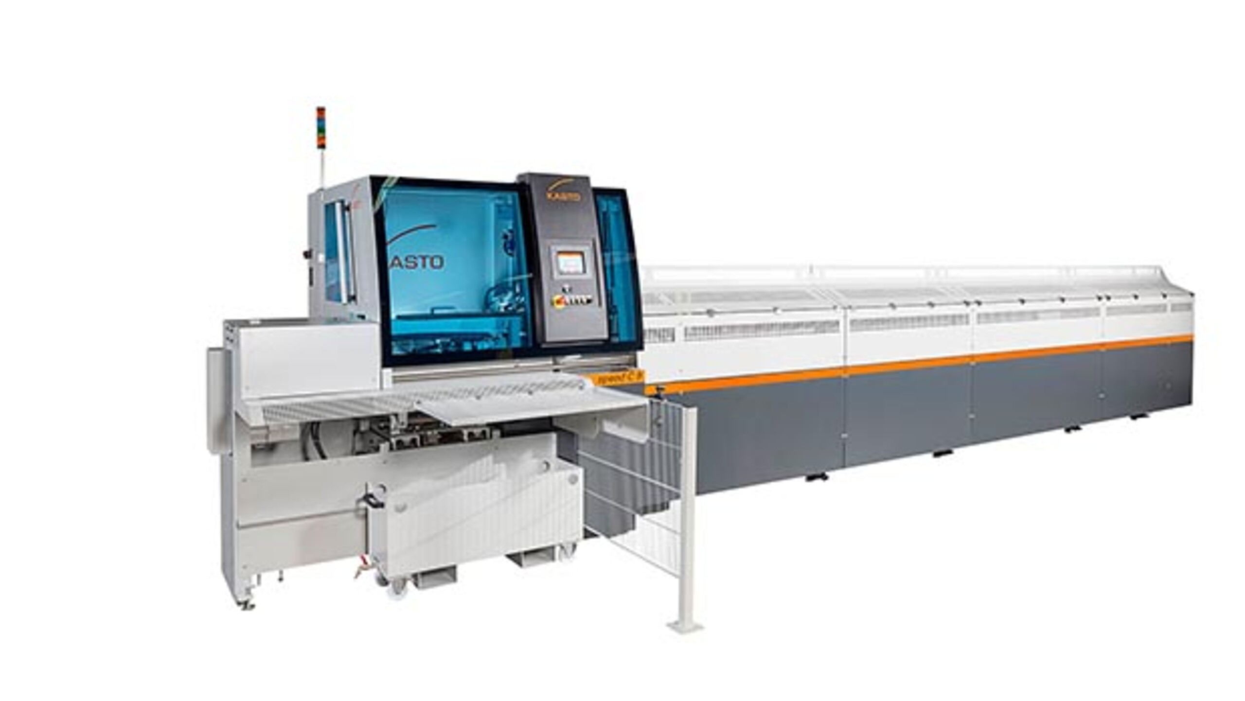 KASTOspeed M 9 CNC high-performance circular saw automatic for precise series sections of aluminum with carbide and HSS saw blades