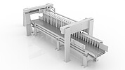 Rollenbahn für automatisierten Materialtransport von Stabstahl