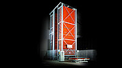 The UNITOWER B sheet tower storage offers efficient material logistics with up to 100 storage locations and load capacities up to 5 t per cassette – individually adaptable to your processes.