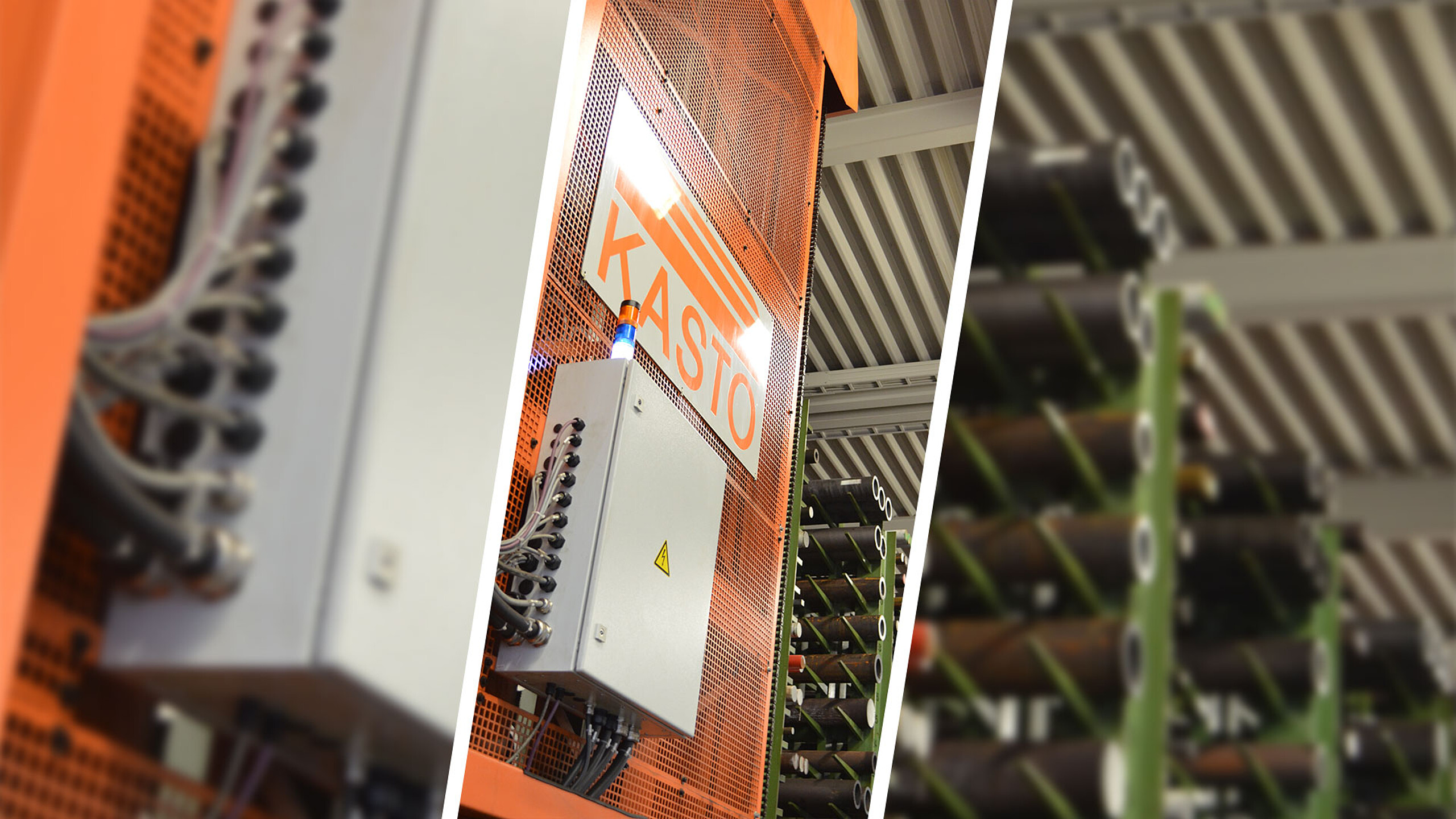 Digital machine control in modern warehouse automation for steel bars