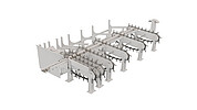 Tragende Langgliederrollenkette ermöglicht einen materialschonenden Quertransport mit minimalem Kraftaufwand – ideal für gemischte Materialbestände.