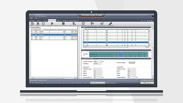 Le logiciel utilise des algorithmes puissants qui calculent et combinent de manière itérative différentes configurations de coupes afin d’obtenir toujours la meilleure solution – entièrement intégré à KASTOlogic.