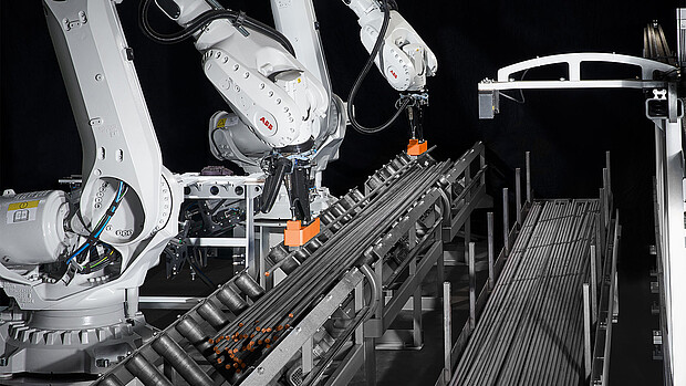 KASTOpick bar für automatisierte Materialbereitstellung von Langgut im Materialfluss