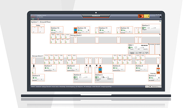 Eine moderne 3D-Simulation ermöglicht die Analyse und Optimierung von Materialflussstrategien und steigert so die Gesamtleistung Ihres Lagers.