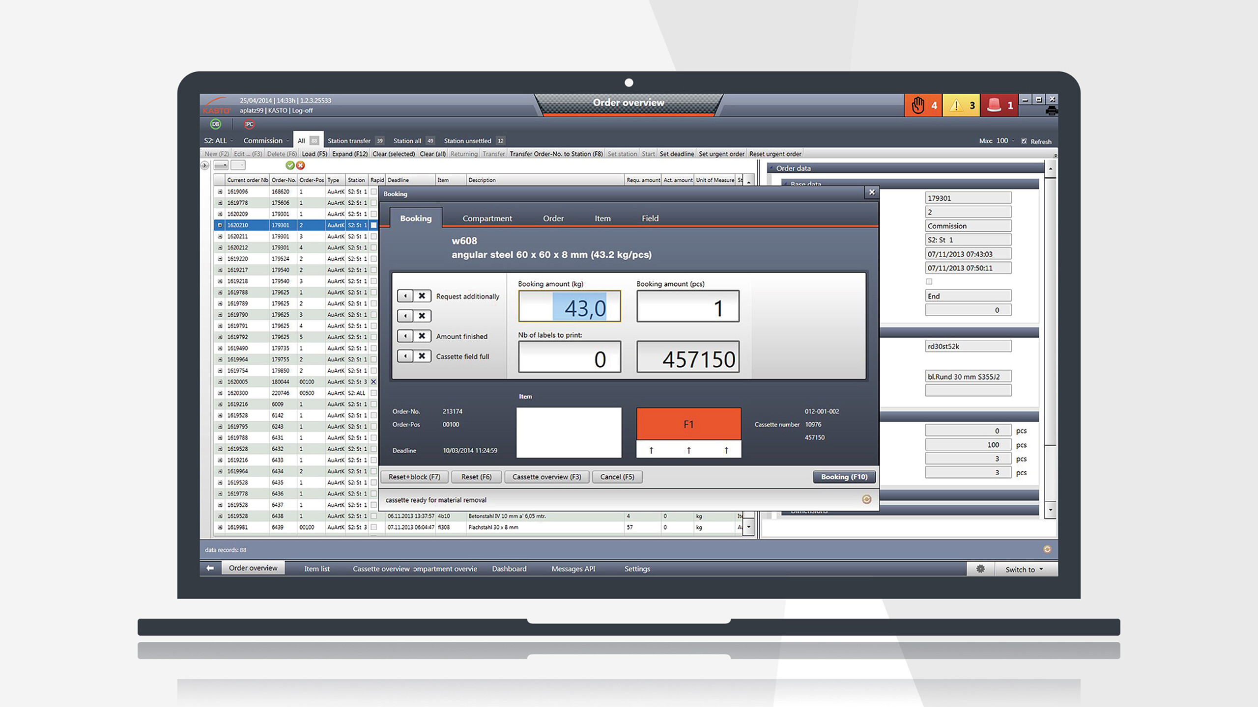 Flexible et modulaire : KASTOlogic se compose de modules combinables individuellement – de la gestion des flux de matériaux à l’intégration de systèmes automatisés.