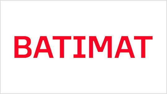 Logo for exhibition BATIMAT for news