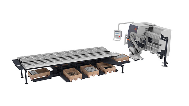 Automated sorting of metal parts with robot and bin system