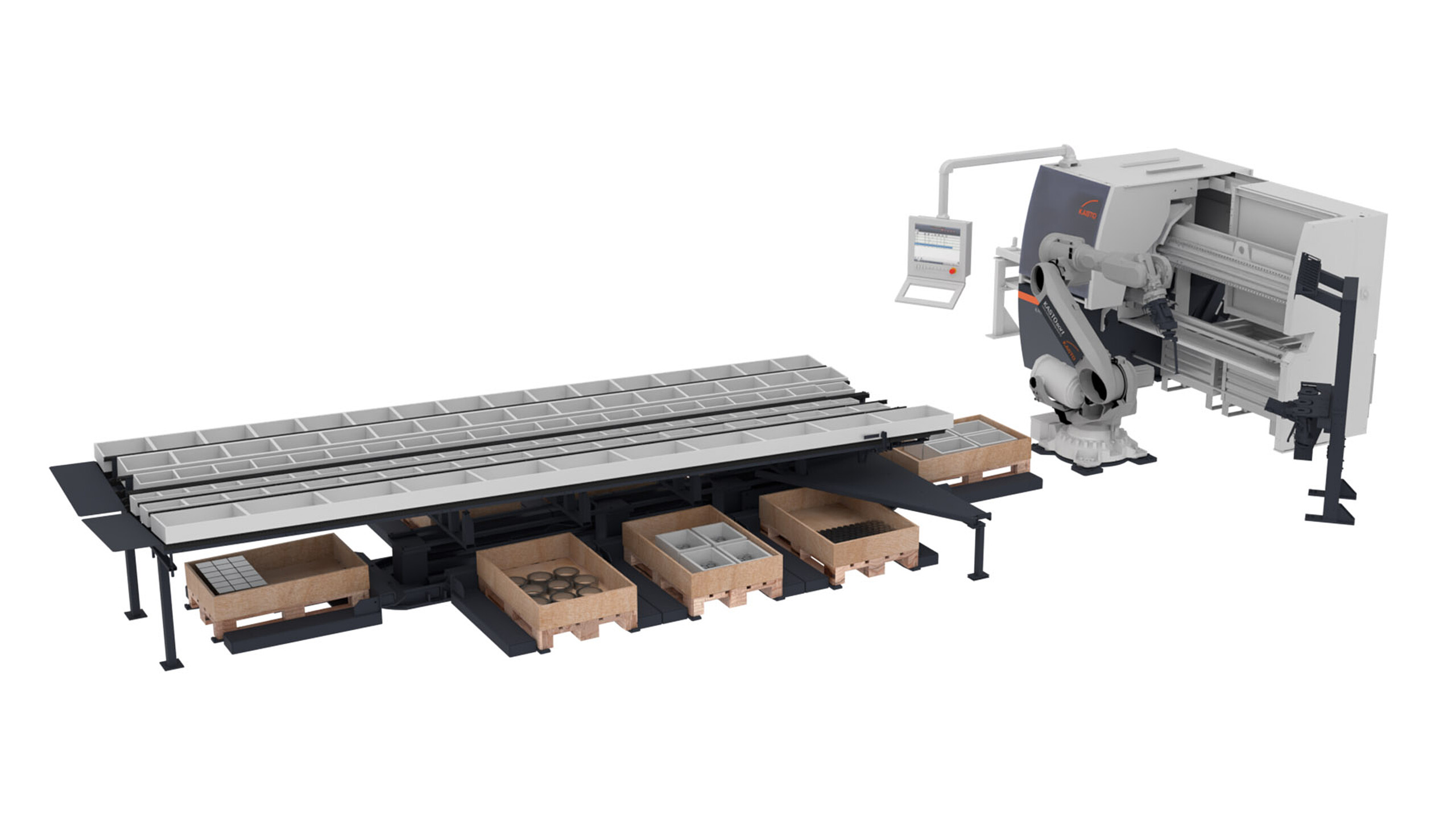 Automated sorting of metal parts with robot and bin system