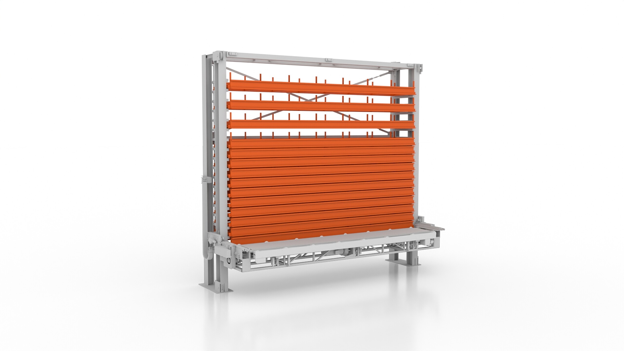 KASTO UNITOWER – compact, fast and versatile tower storage system for bar materials, profiles, pallets or boxes – ideal as a buffer store in production or for small storage quantities.