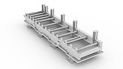 Conveyor system for safe transport of long products and metal profiles