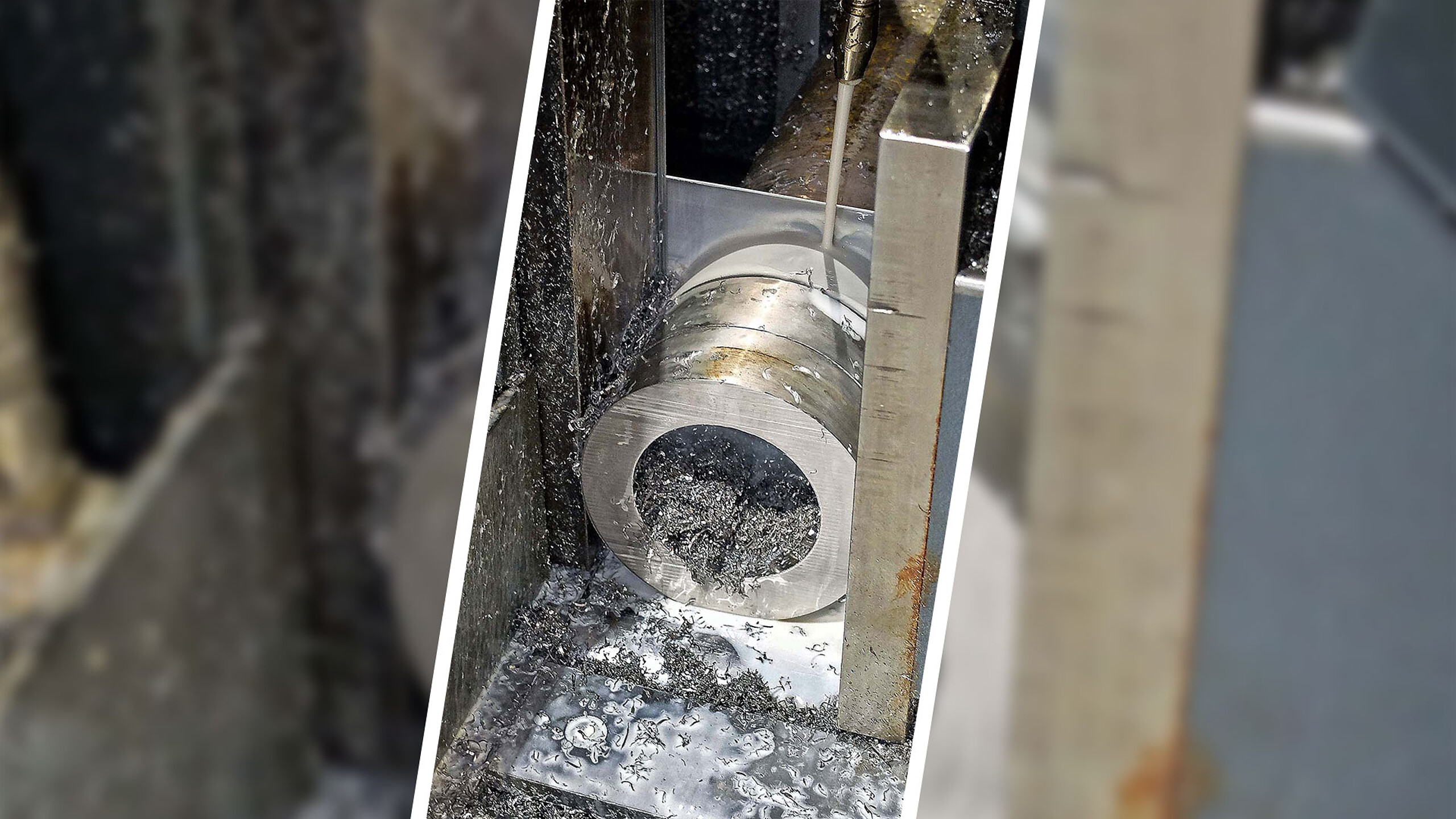 Lame de scie à ruban coupant du métal dans une machine industrielle