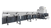 Automatisierte Sägelinie mit Materialzuführung und Fördertechnik für Stabstahl