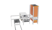 The sheet metal manipulator KASTOpick sheet for machine connection