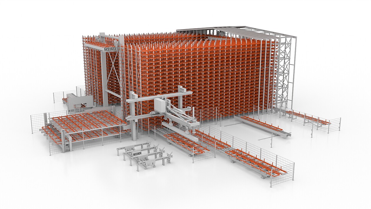 KASTO UNIGRIP – honeycomb long goods store with high space utilisation, short retrieval times and loads of 1 to 3 t per storage location, for material lengths from 3 to 8 m.