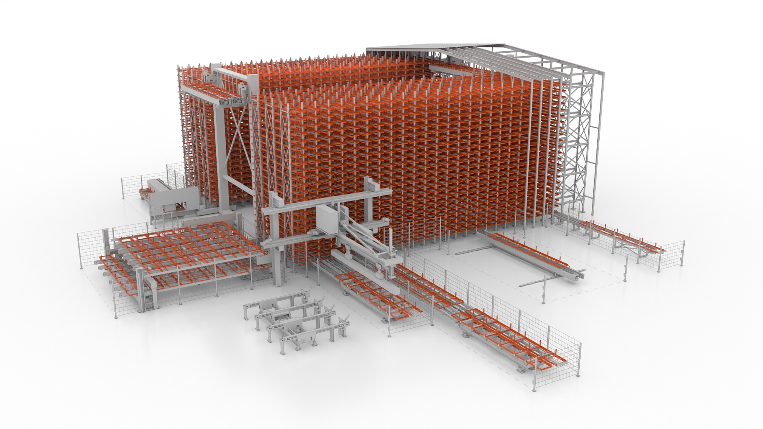 KASTO UNIGRIP – magasin à alvéoles pour barres longues avec utilisation optimale de l’espace, temps de préparation courts et charges de 1 à 3 t par emplacement de stockage, pour des longueurs de matériau de 3 à 8 m.