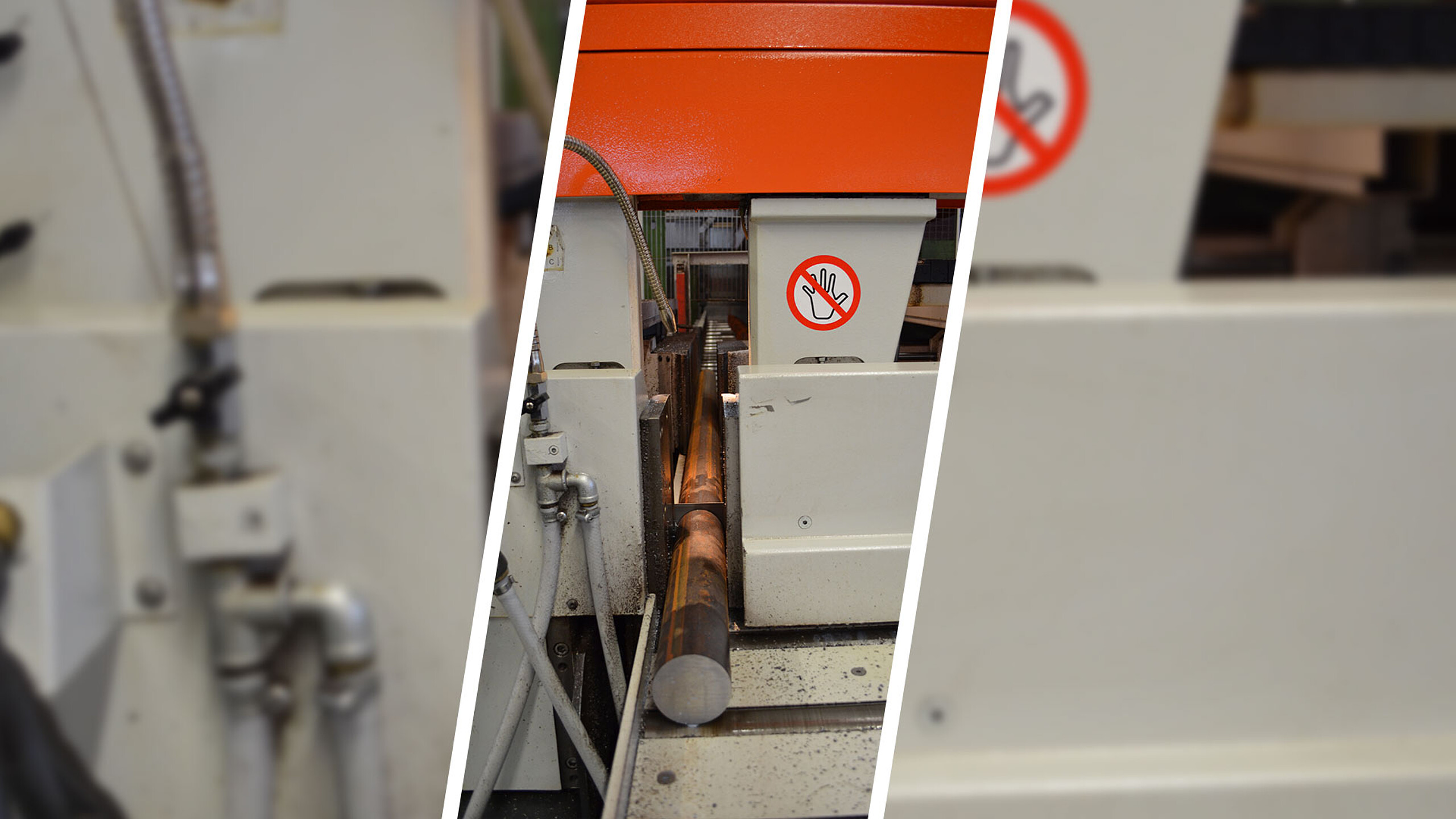 Safety area of automated KASTO band saw machine with protective cover