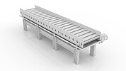 Angetriebene Rollenbahn für automatisierten Materialtransport von Stabstahl